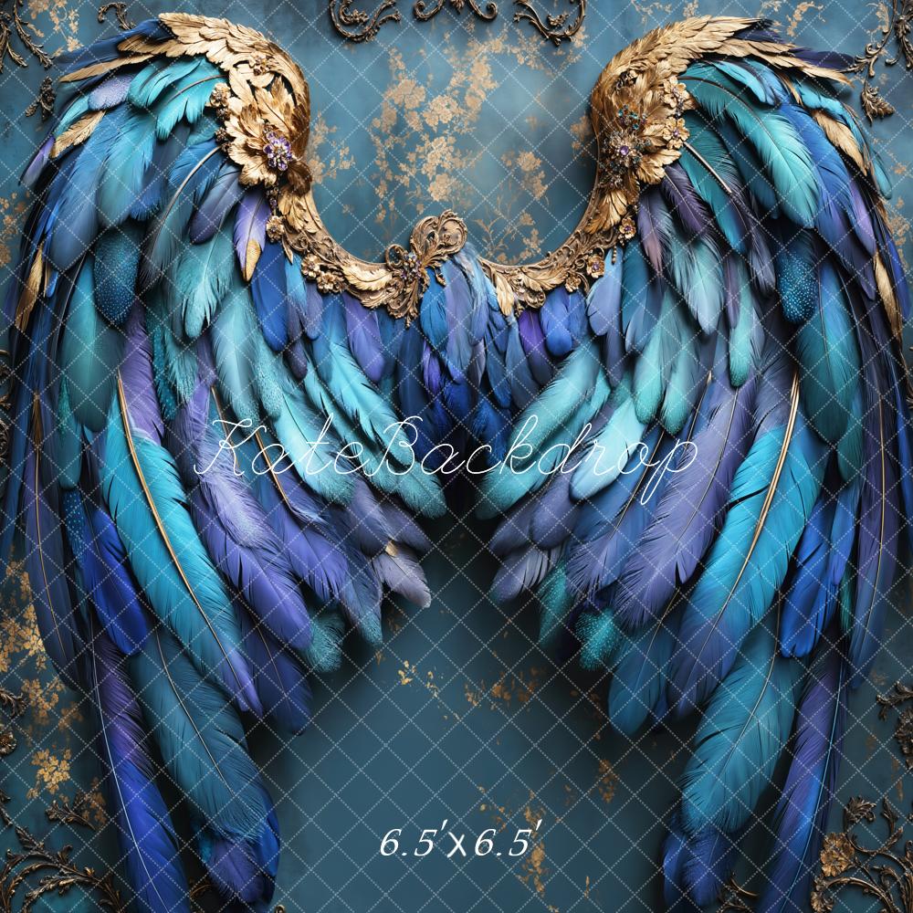 Kate Fantasy Angel Blue Wings Backdrop Designed by Emetselch