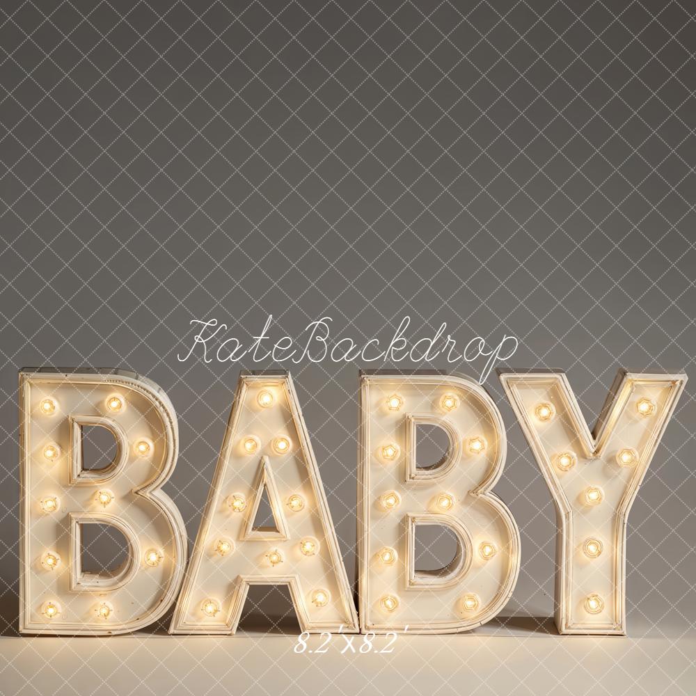 Kate Baby Marquee Light Letters Backdrop Designed by Emetselch