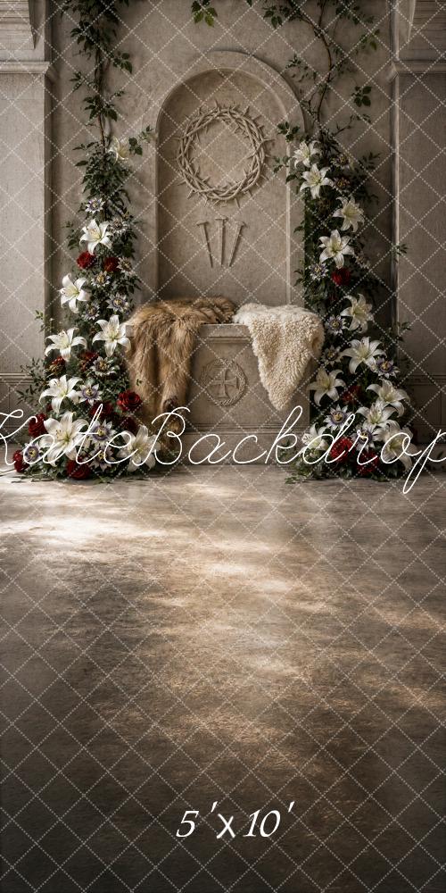 Kate Sweep Christian Passion of Christ Crown of Thorns Three Nails Printed Backdrop Designed by Ashley Ward
