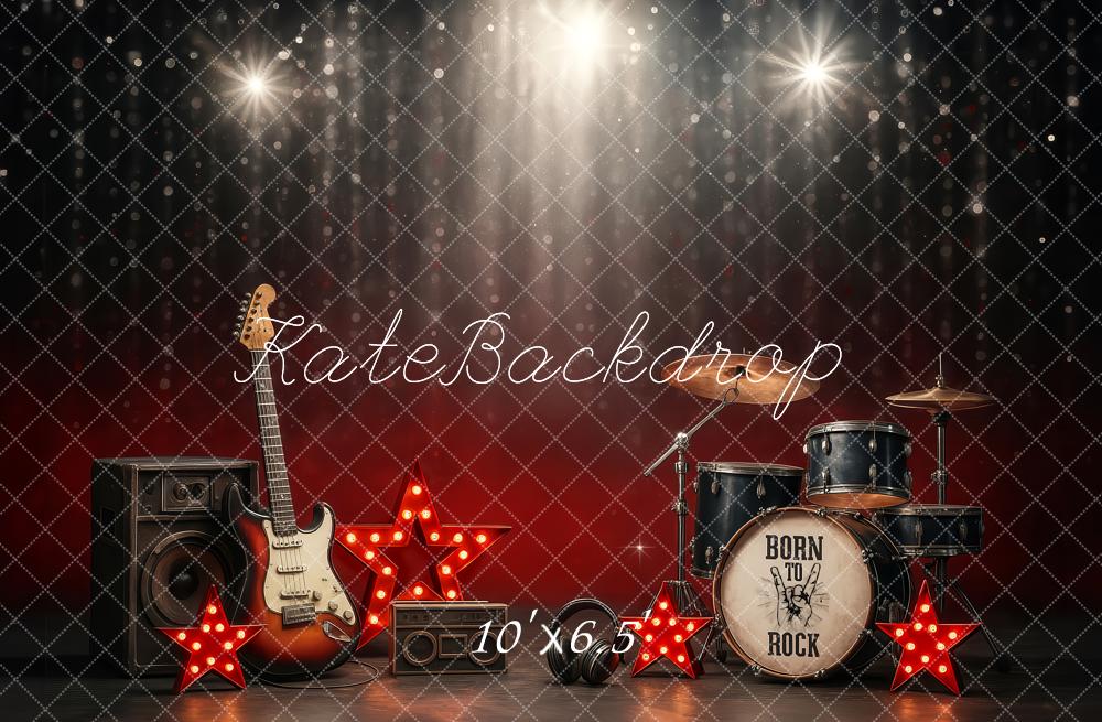 Rock Roll Muziek Podium Gitaar Foto Achtergrond Designed by Ashley Paul