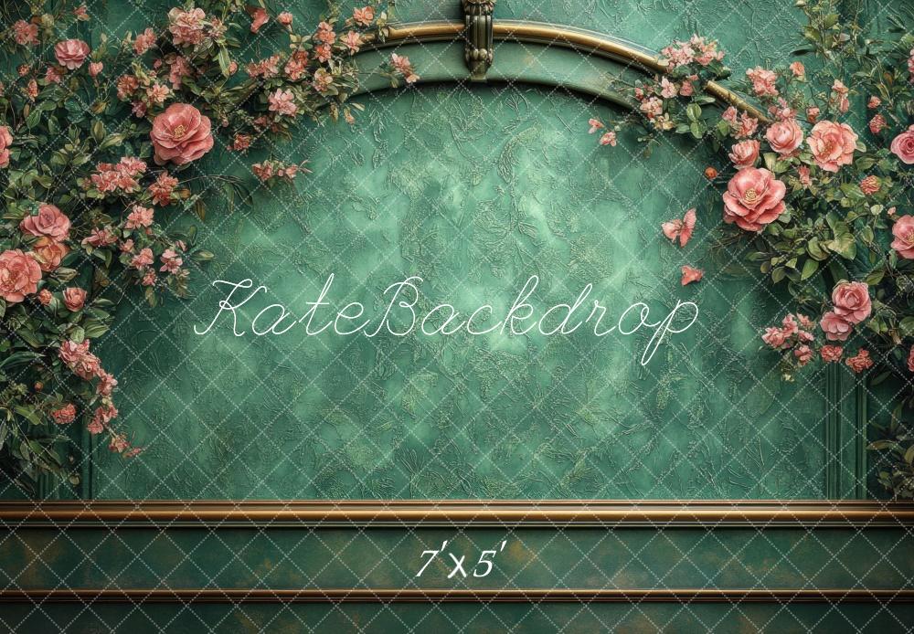 Fine Art Floral Arch Green Foto Achtergrond Designed by Mini MakeBelieve