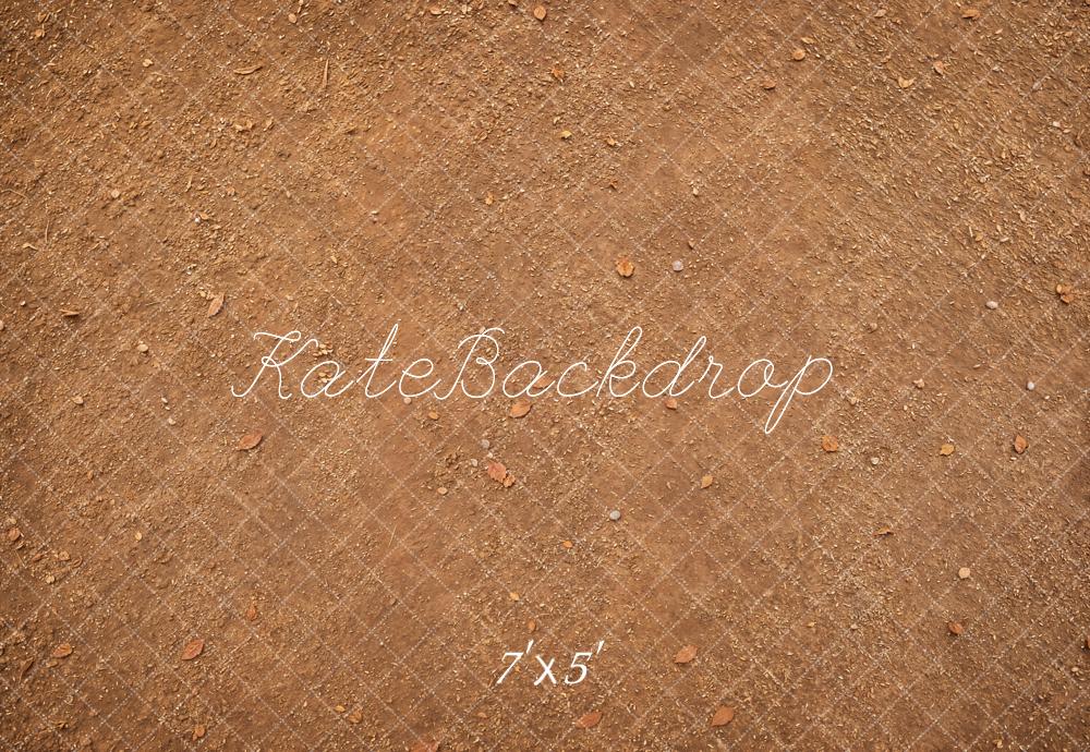 Kate Brown Dirt Ground Pebble Texture Floor Printed Backdrop Designed by Kate Image
