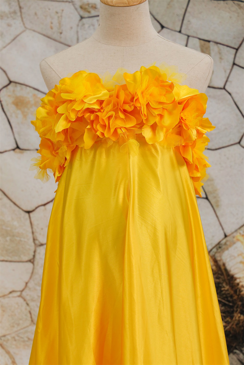 Kate Simulated Silk Strapless Trailing Custom Maternity Photoshoot Gowns