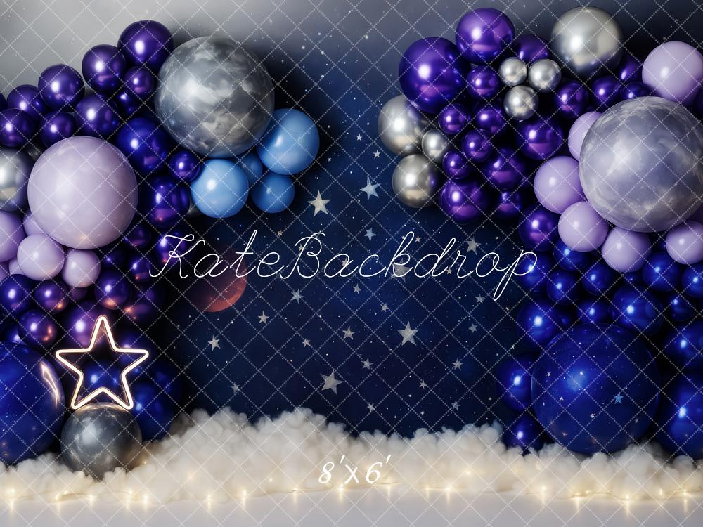 Cake Smash Foto Achtergrond Sterrennacht Maan Ballon Designed by Patty Roberts