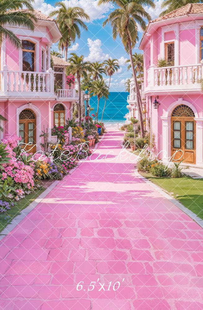 Fondo de Villa de Fantasía de Muñeca de Moda Rosa Playas Designed by Emetselch