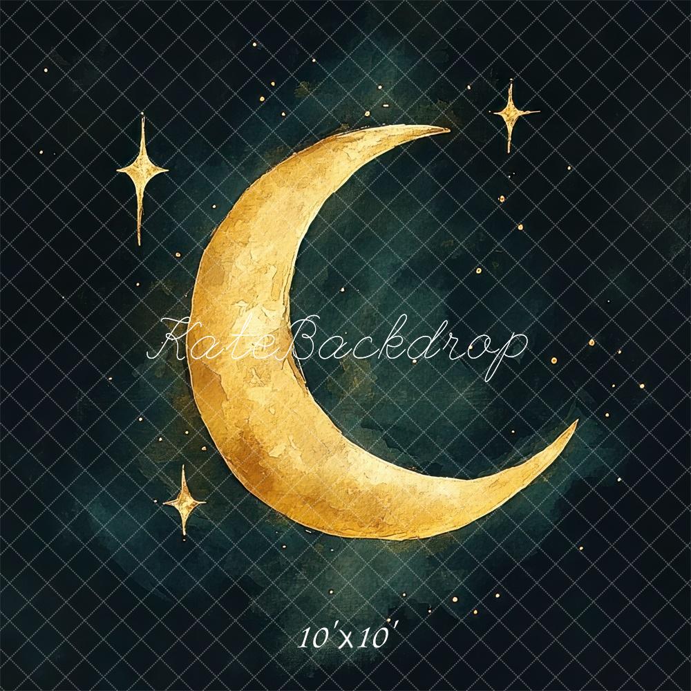 Moon Stars Geometric Foto Achtergrond Designed by Mini MakeBelieve