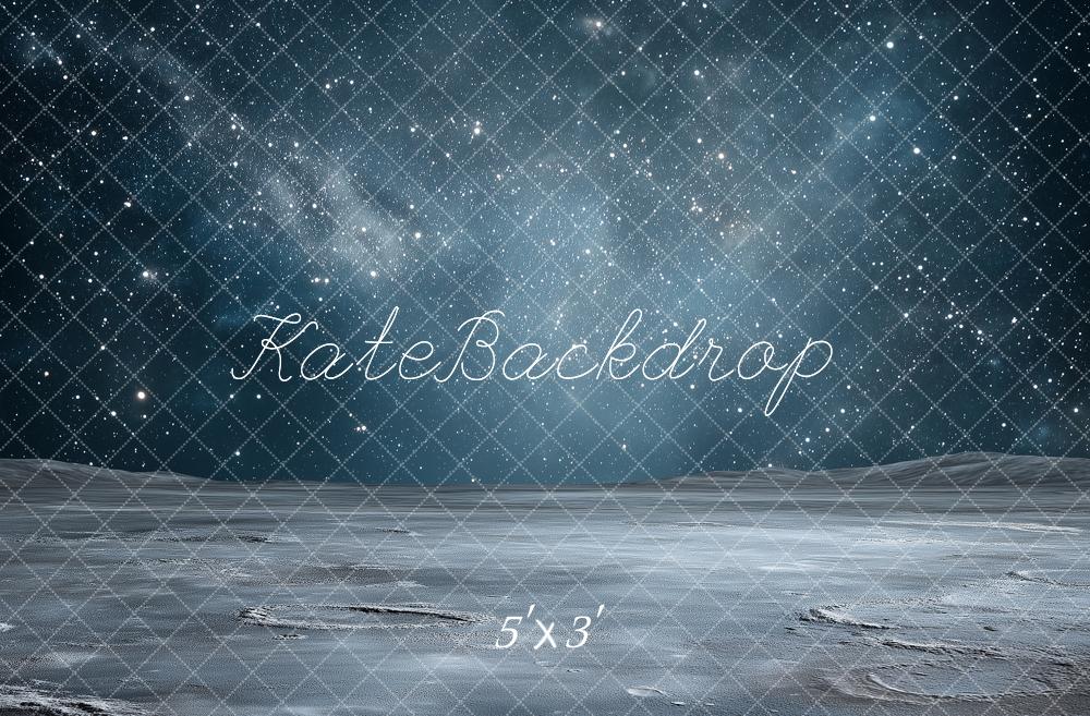 Kate Starry Sky Galaxy Moon Surface Printed Backdrop Designed by Angela Miller