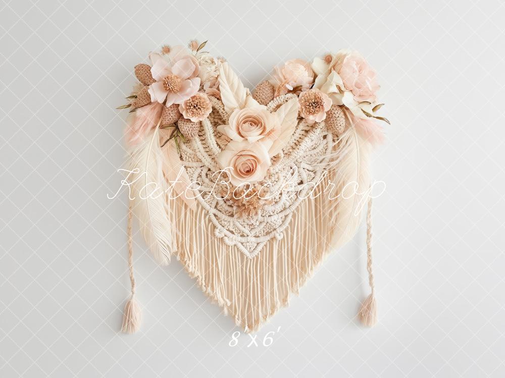 Kate Boho Macrame Floral Dusky Pink Backdrop Designed by Kerry Anderson