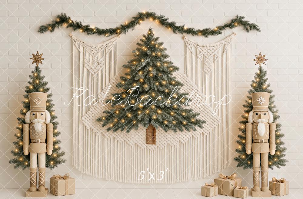 Fondo de Macramé de Cascanueces Boho de Árbol de Navidad Diseñado por Ashley Paul