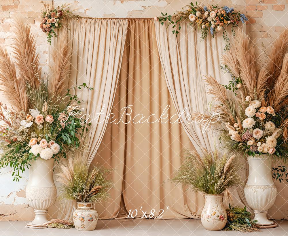 Tenda Boho Florale Beige Designed by Kate Image