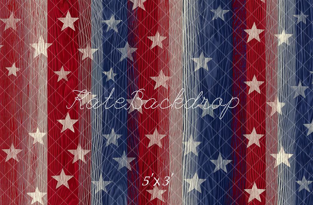 Kate Independence Day Red Blue White Stars Stripes Abstract Texture Backdrop Designed by Angela Miller