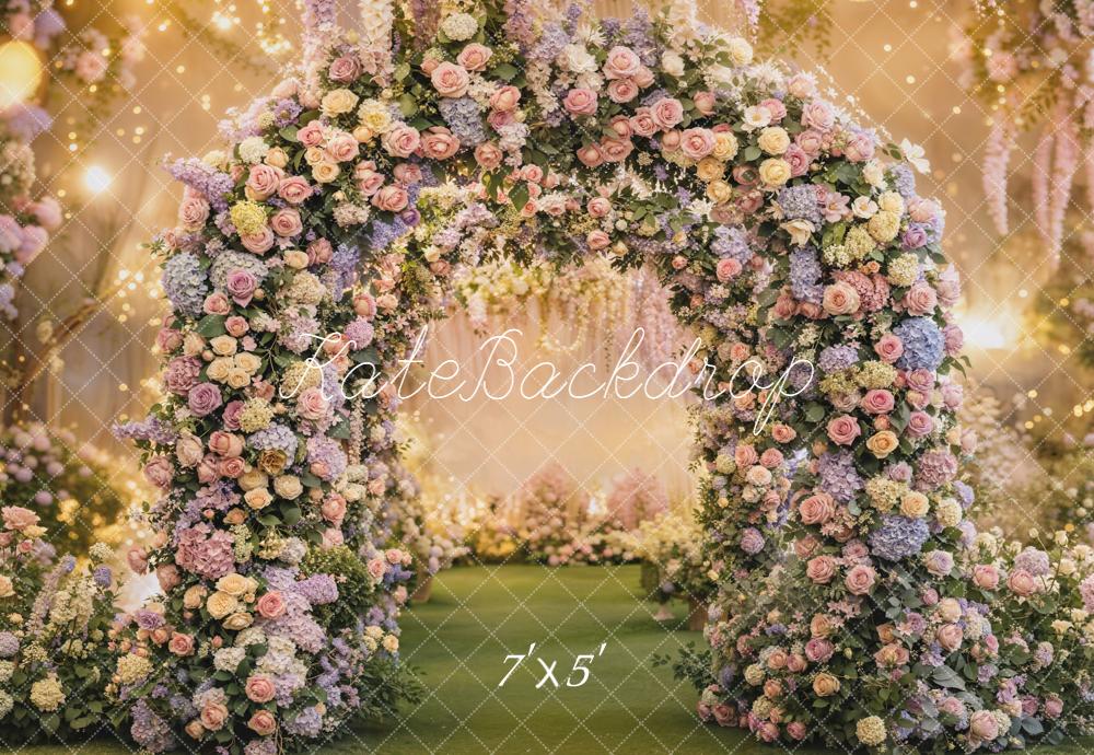 Kate Spring Flower Arch Pastel Floral Garden Backdrop Designed by Emetselch