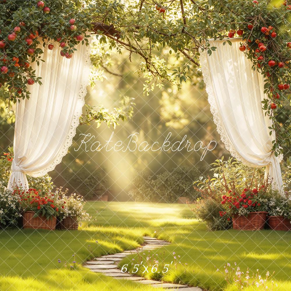 Kate Spring Garden Arch Apple Tree Curtain Pathway Backdrop Designed by Emetselch