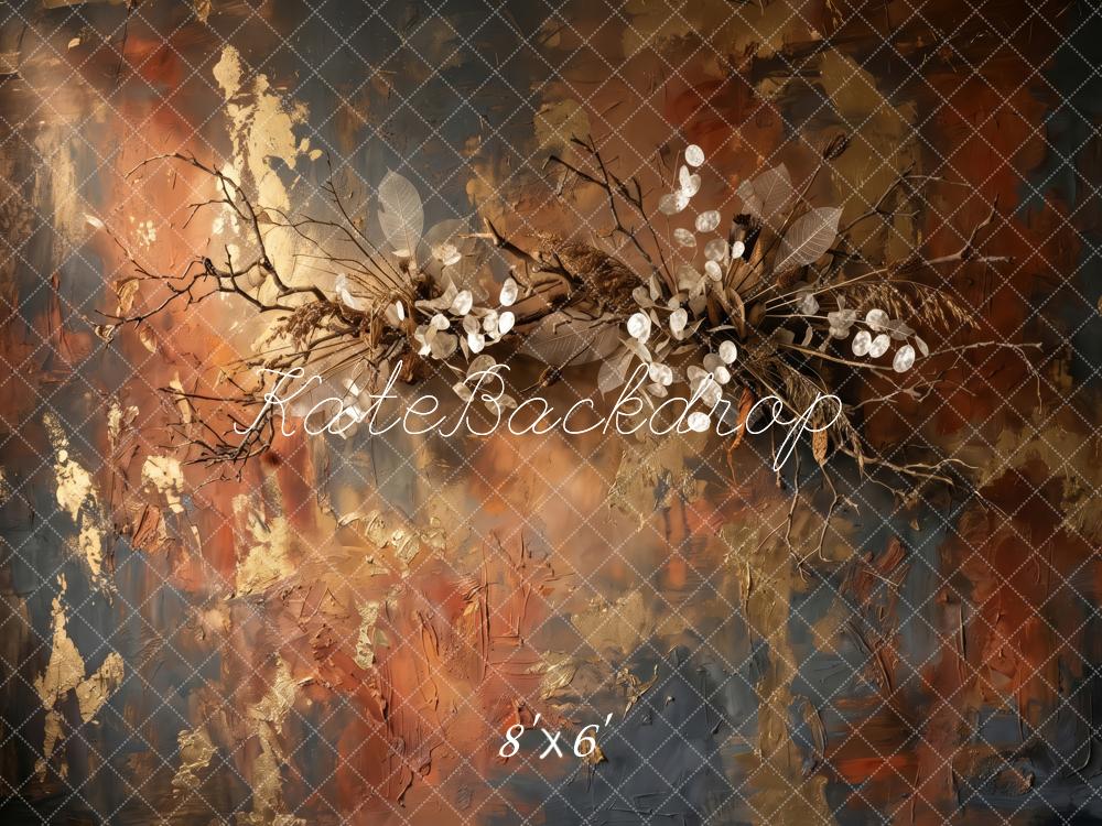 Kate Fall Floral Branch Abstract Printed Backdrop Designed by Patty Roberts