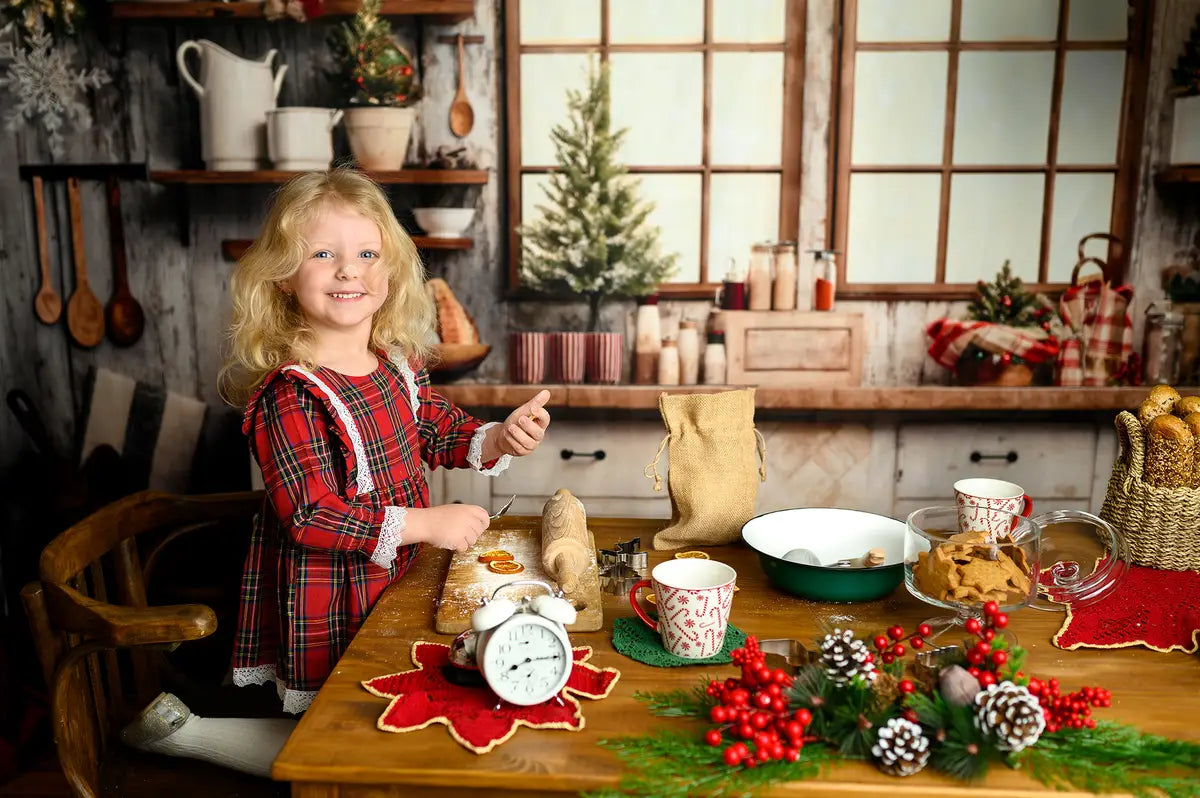 Kate White Christmas Kitchen Backdrop Designed by Emetselch