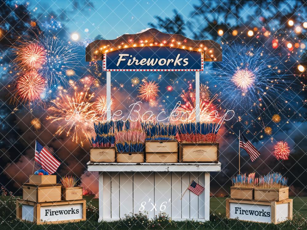 Independence Day Vuurwerkstand Viering Foto Achtergrond Designed by Emetselch