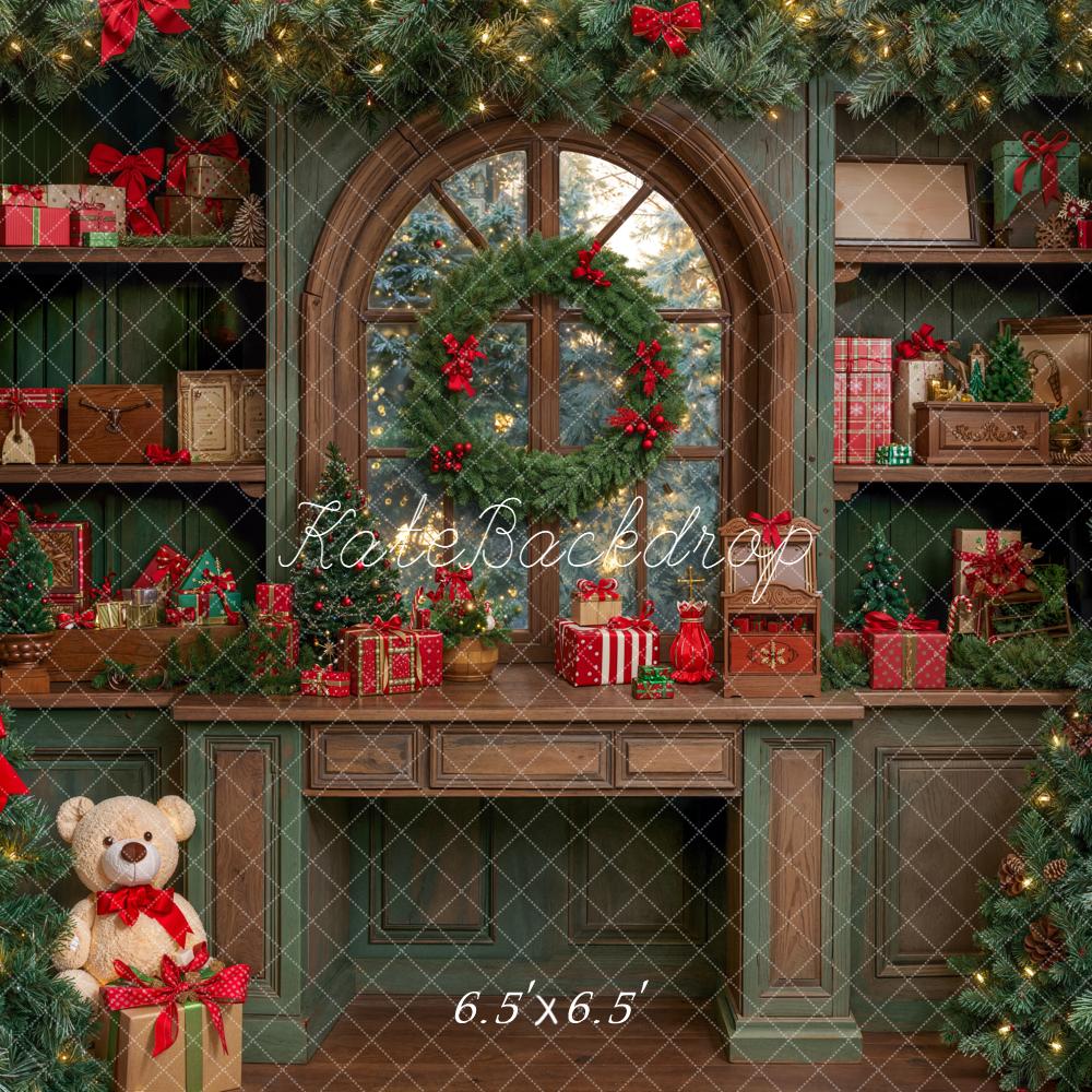 Kate Christmas Trees Garland Window Shelves Teddy Bear Gifts Backdrop Designed by Emetselch