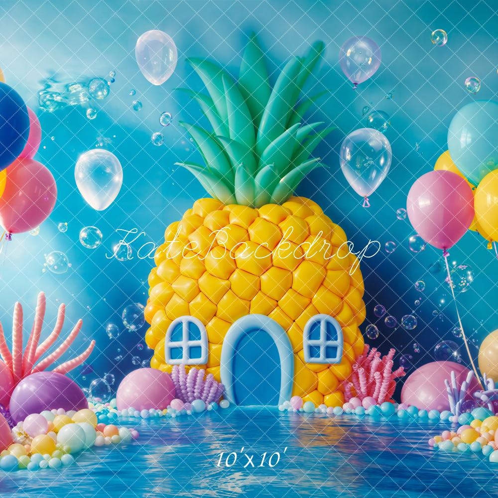 Smash Cake Sott'acqua Casa ananas Palloncino Sfondo Designed by Emetselch