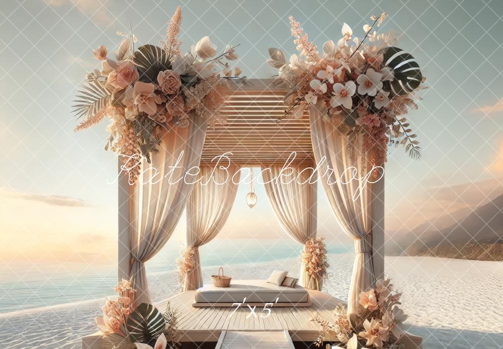 Kate Beach Gazebo Floral Arch Backdrop Designed by Lidia Redekopp