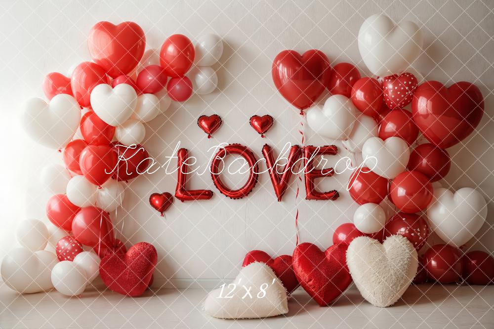 Kate Valentine Love Heart Balloons Arch Backdrop Designed by Emetselch