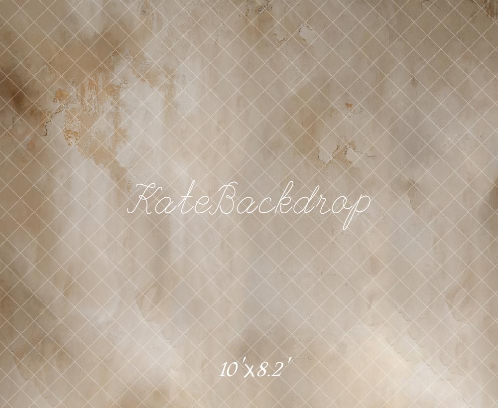 Kate Beige Vintage Wall Abstract Texture Printed Floor Backdrop Designed by Emetselch