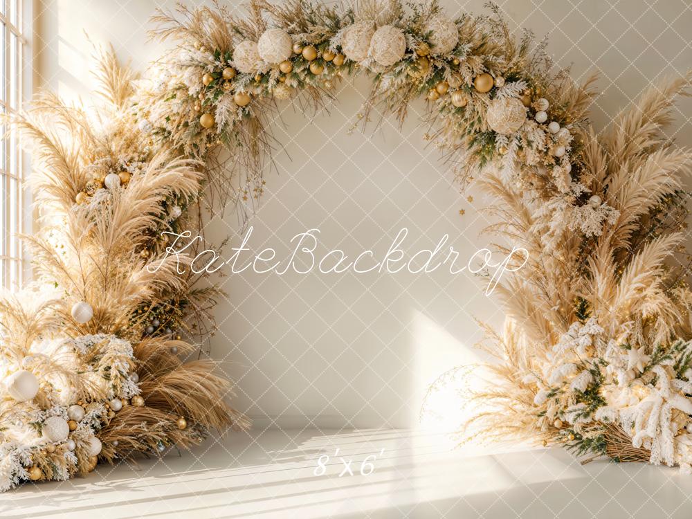 Kate Christmas Boho Flower Arch Backdrop Designed by Emetselch