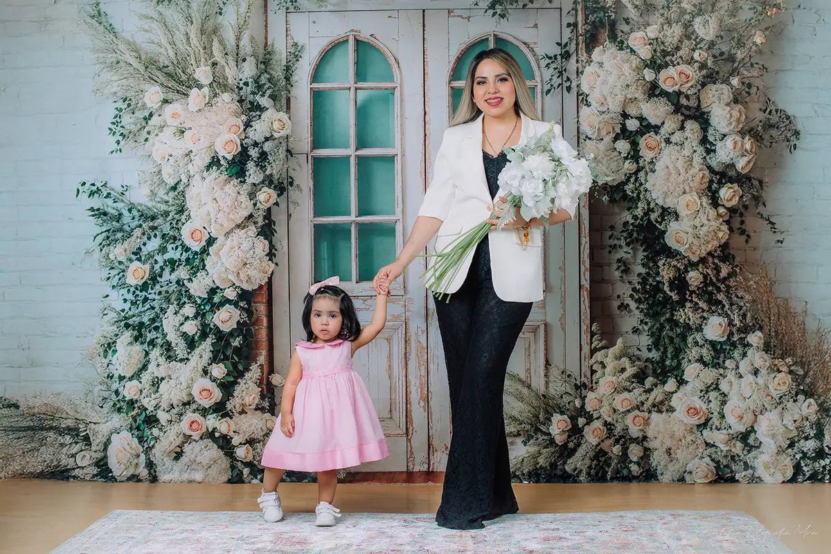 Kate Spring Floral Door Backdrop Designed by Emetselch