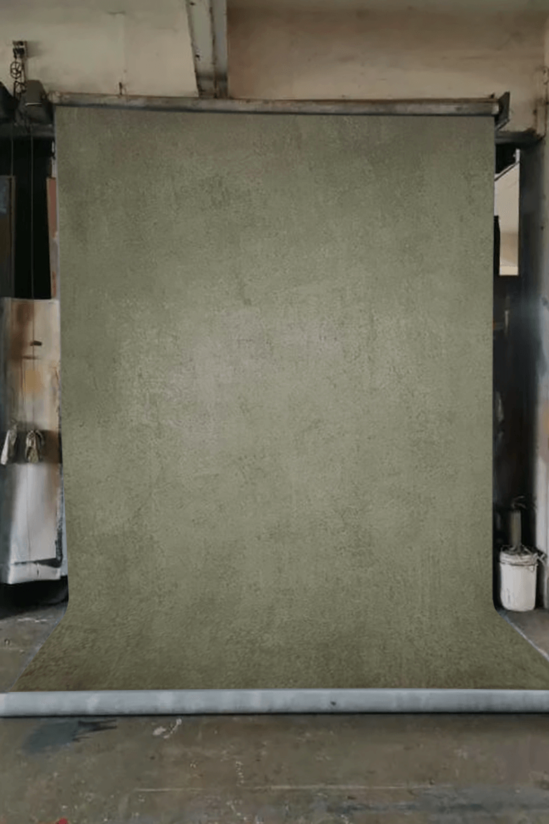 Clotstudio Abstract Warm Green Mid Textured Hand Painted Canvas Backdrop #clot 112