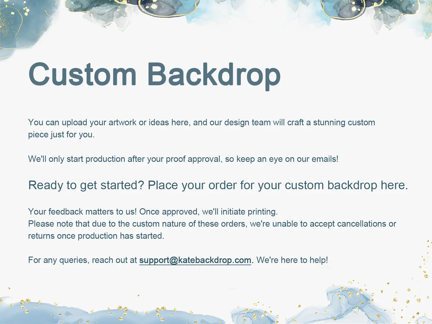 Kate Custom Printed Backdrop for Photography (Size: width x height) - Kate Backdrop