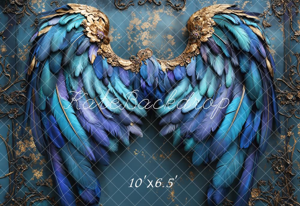 Kate Fantasy Angel Blue Wings Backdrop Designed by Emetselch