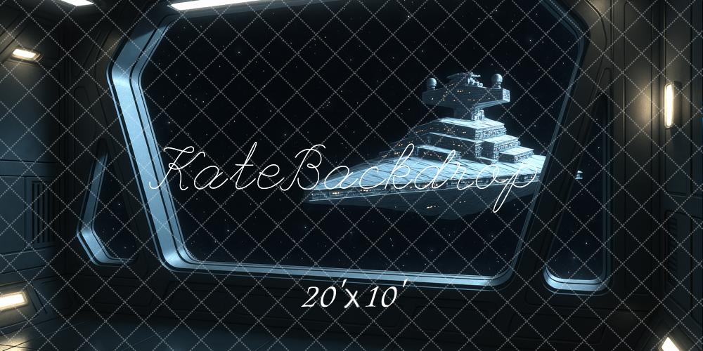 Kate Star Wars Spaceship Window Galaxy Backdrop Designed by Megan Leigh Photography