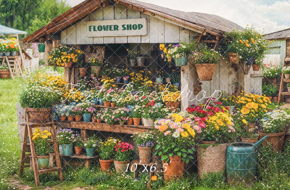 Fondo de tienda de flores rústica de primavera Designed by Emetselch