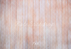 Kate Soft Peach Wooden Texture Floor Printed Backdrop Designed by Emetselch