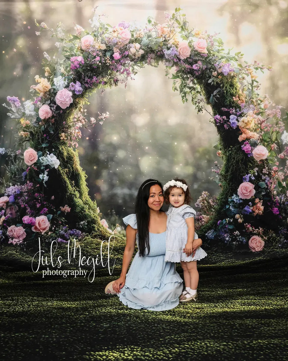 Kate Fantasy Fairy Floral Arch Backdrop Designed by Mini MakeBelieve