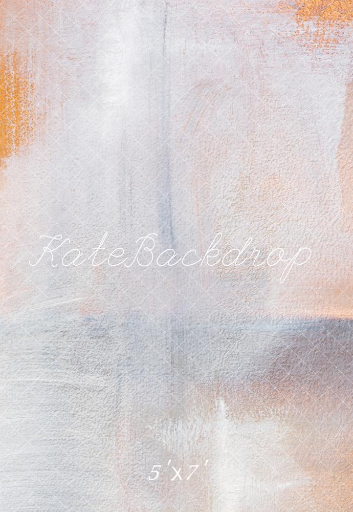 Kate Abstract Texture Pastel Orange Gray Printed Portrait Headshot Backdrop Designed by Fantasyphotoart