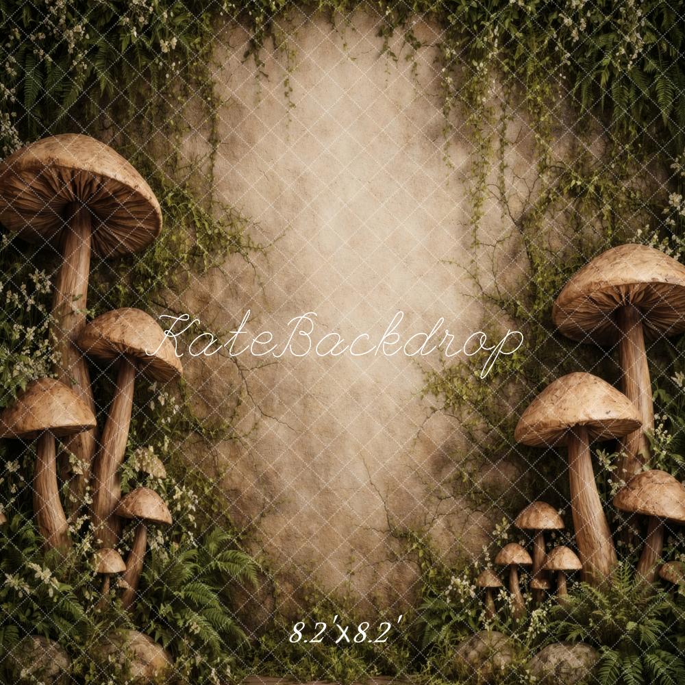 Kate Fantasy Mushroom Forest Vines Printed Backdrop Designed by Vertigo Productions