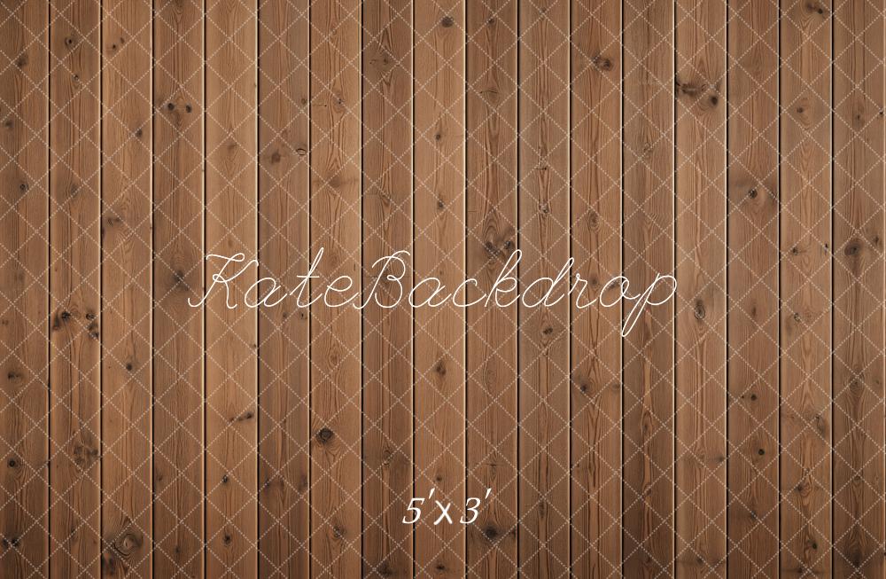 Kate Brown Wooden Plank Floor Printed Backdrop Designed by Emetselch
