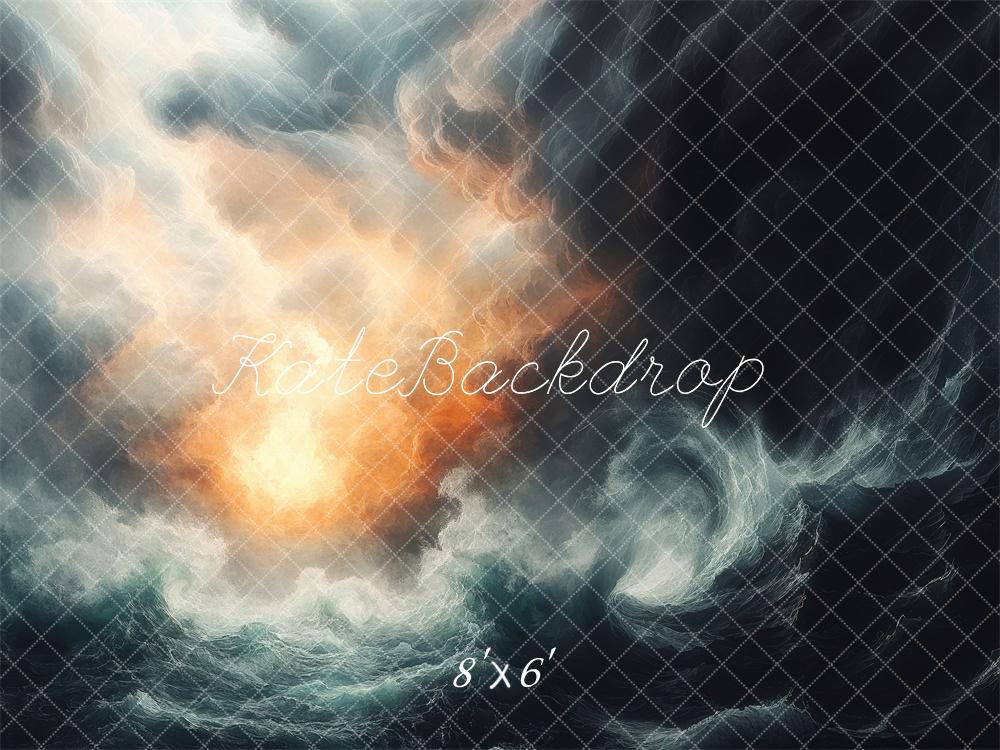 Kate Dramatic Stormy Sky Sea Backdrop Designed by Laura Bybee
