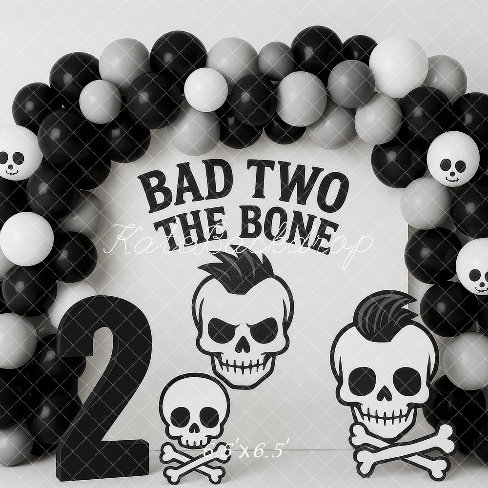 Cake Smash Rock Skull Balloon Arch Backdrop Designed by Patty Roberts