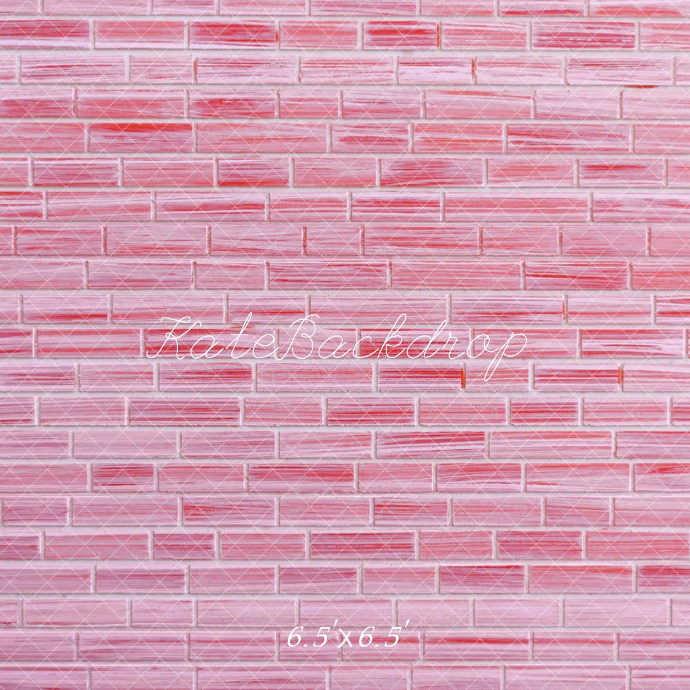 Kate Pink Brick Wall Backdrop Designed by Mini MakeBelieve