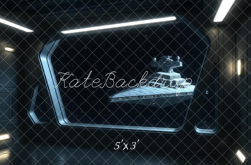 Kate Star Wars Spaceship Window Galaxy Backdrop Designed by Megan Leigh Photography