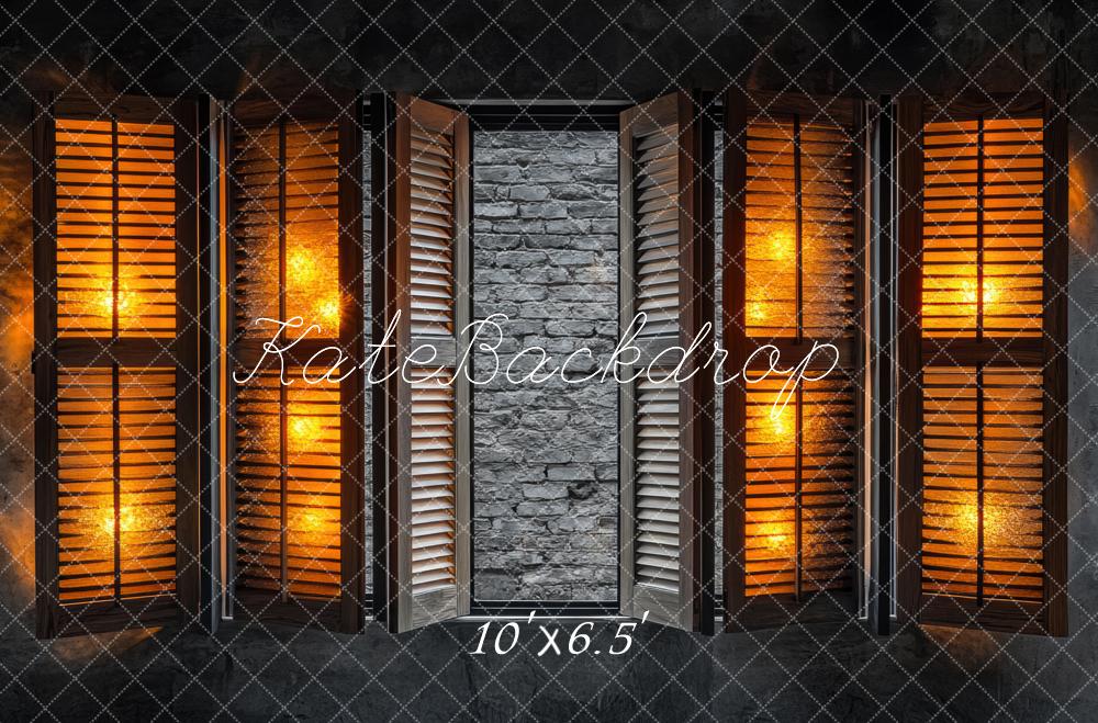 Foto Achtergrond Vintage Baksteen Shutters Licht Designed by Mini MakeBelieve