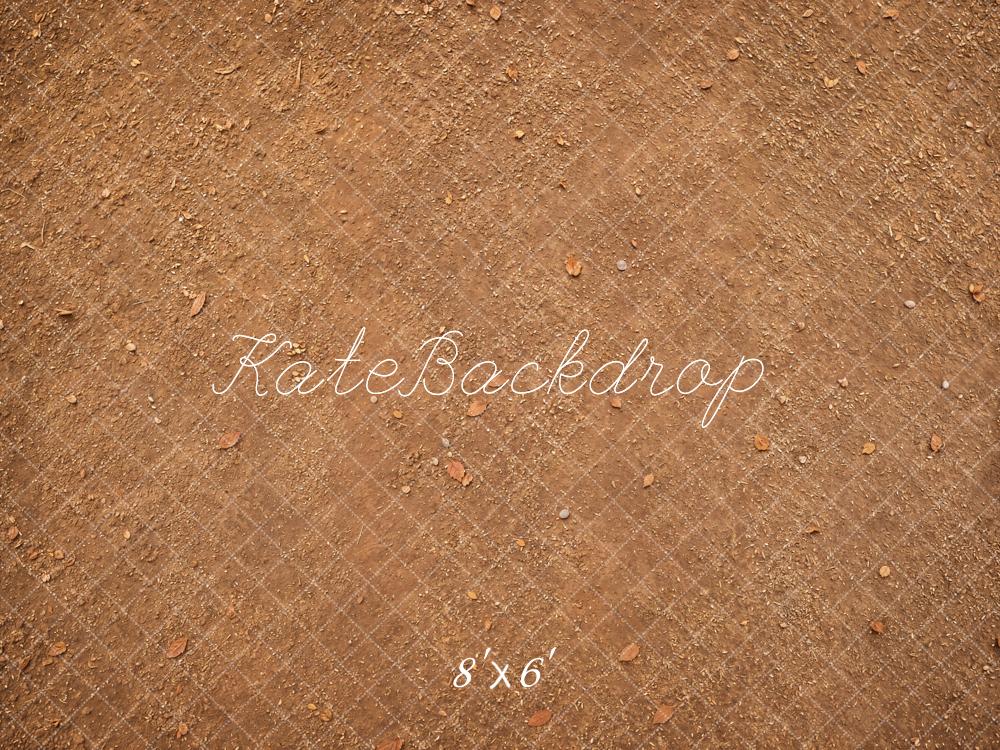 Kate Brown Dirt Ground Pebble Texture Floor Printed Backdrop Designed by Kate Image