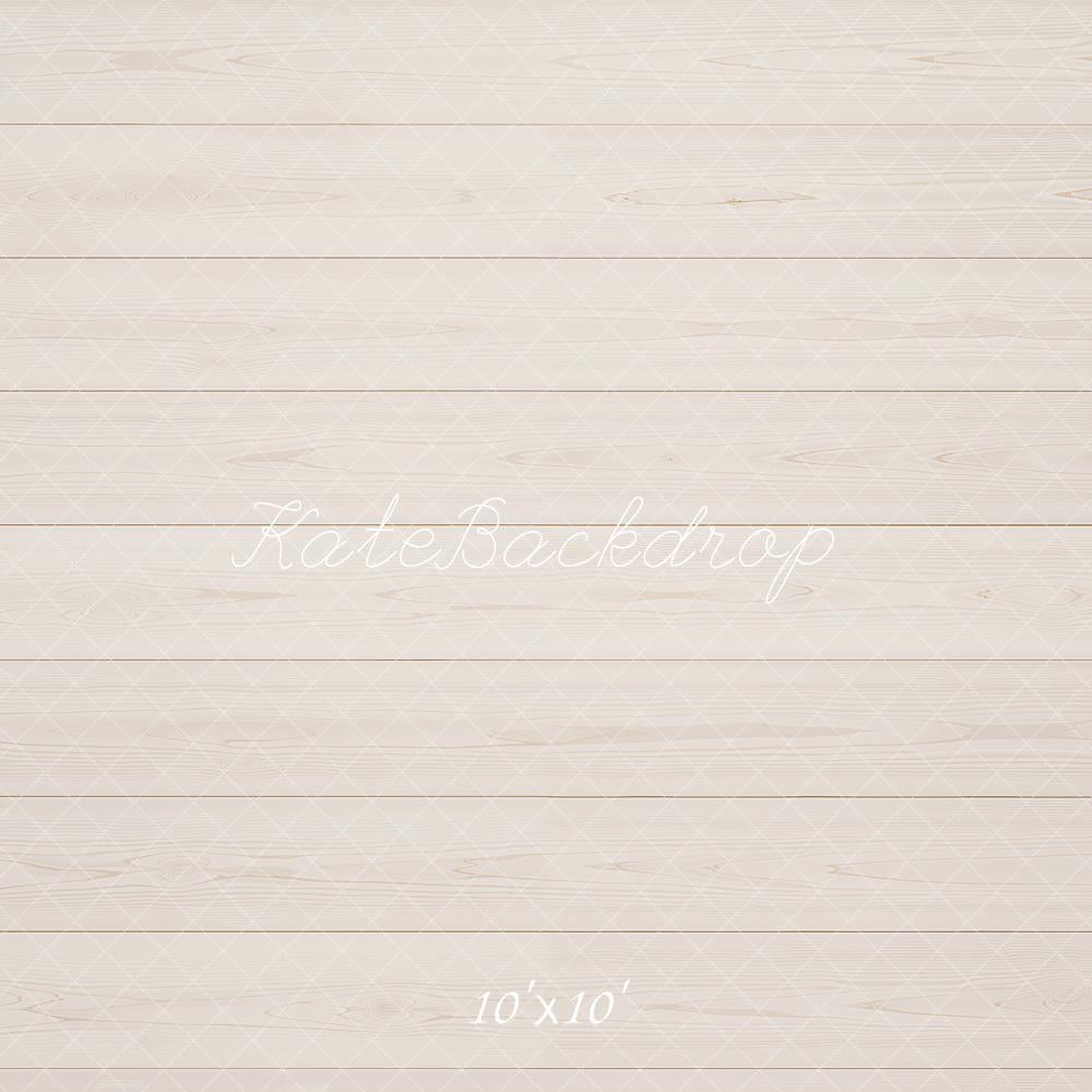 Kate Beige Wood Plank Floor Printed Backdrop Designed by Kate Image