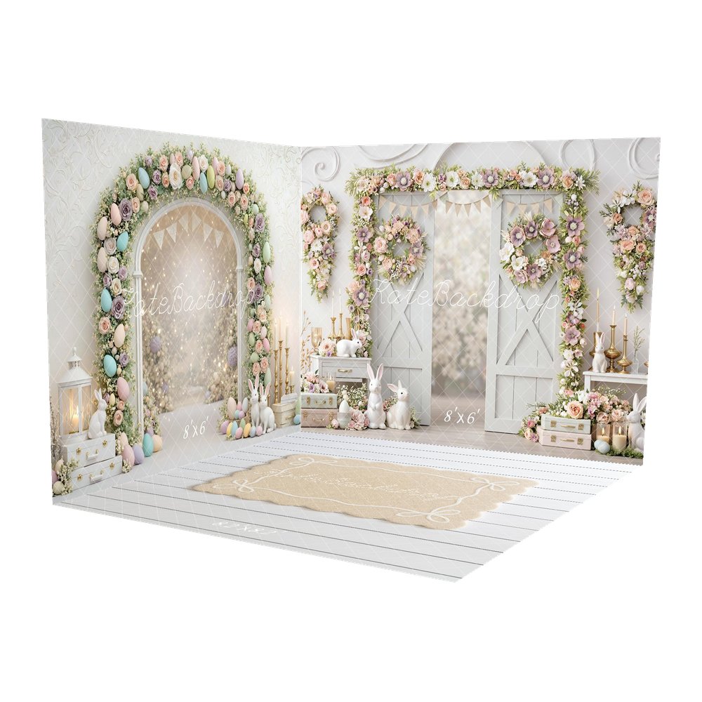 Kate Easter Bunny Flower Arch Pastel Decor Backdrop Room Set