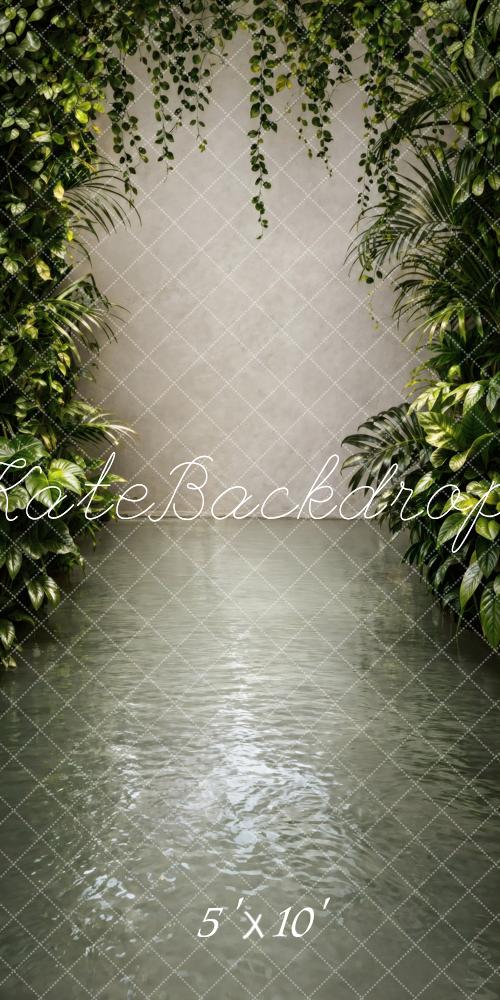 Kate Sweep Jungle Greenery Lake Printed Backdrop Designed by Vertigo Productions