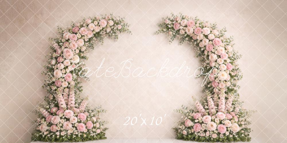 Kate Spring Flower Arch Pink Roses Backdrop Designed by Megan Leigh Photography
