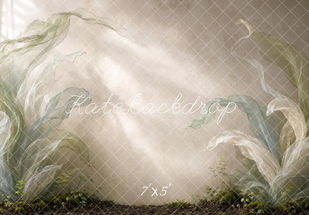 Kate Spring Ethereal Botanical Garden Foliage Printed Backdrop Designed by Shutter Swan Studios