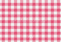 Fondo de Piso de Gingham a Cuadros Rosados Diseñado por Emetselch