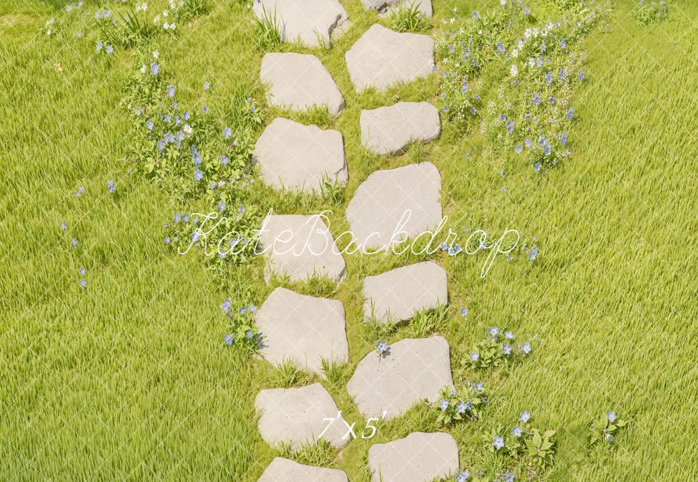 Kate Stone Pathway Green Grass Floor Backdrop Designed by Kate Image